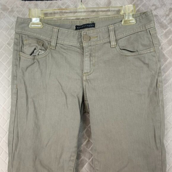 Apostrophe Womans 4 Denim Jeans Gray Skinny Ankle Zipper Low Rise Stretch - Picture 2 of 15